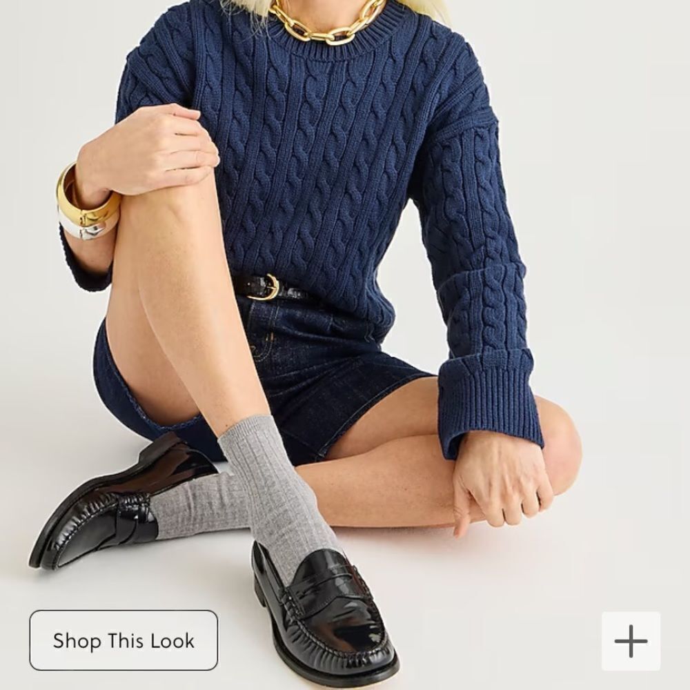 J. Crew Black Leather Loafers